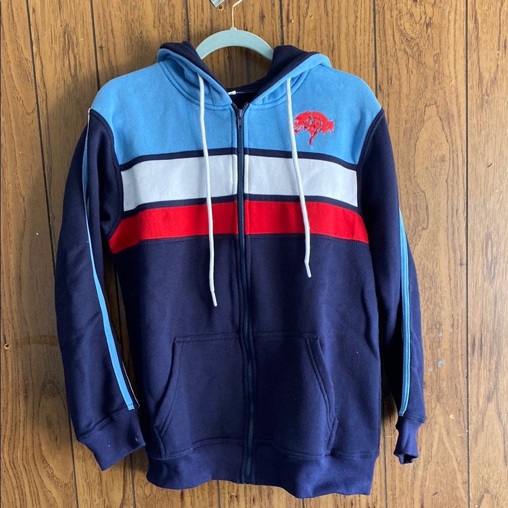Source Unknown Blue and Red Sweatshirt Hoodie Casual Style